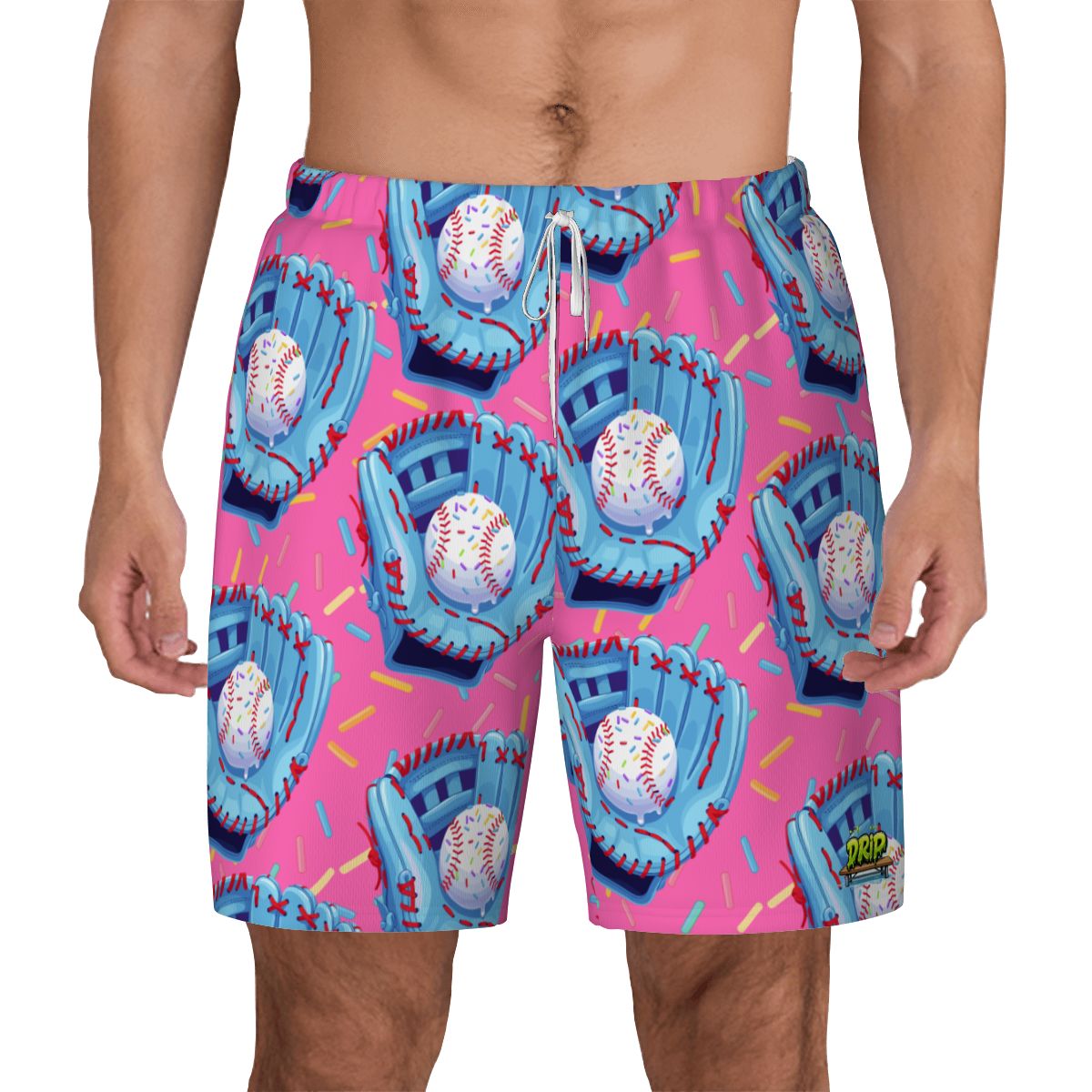 W2W Pro Mesh Hybrid Shorts - Baseball Sprinkles Drip Hot Pink