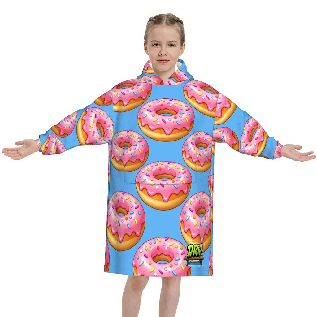 Youth Blanket Sweatshirt - Donut Drip Blue