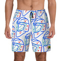 W2W Pro Mesh Hybrid Shorts - Goalie Helmet Sketch White
