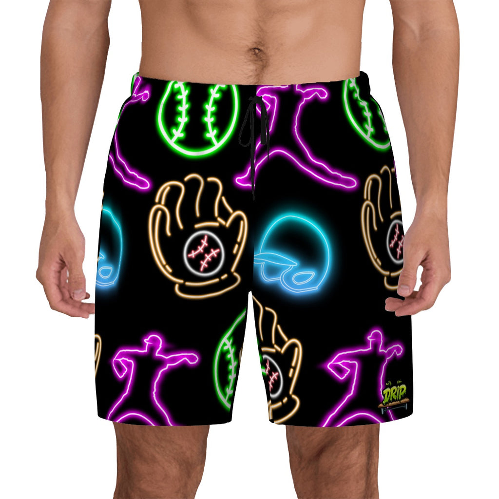 W2W Pro Mesh Hybrid Shorts - Black Neon Lights