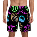 W2W Pro Mesh Hybrid Shorts - Black Neon Lights