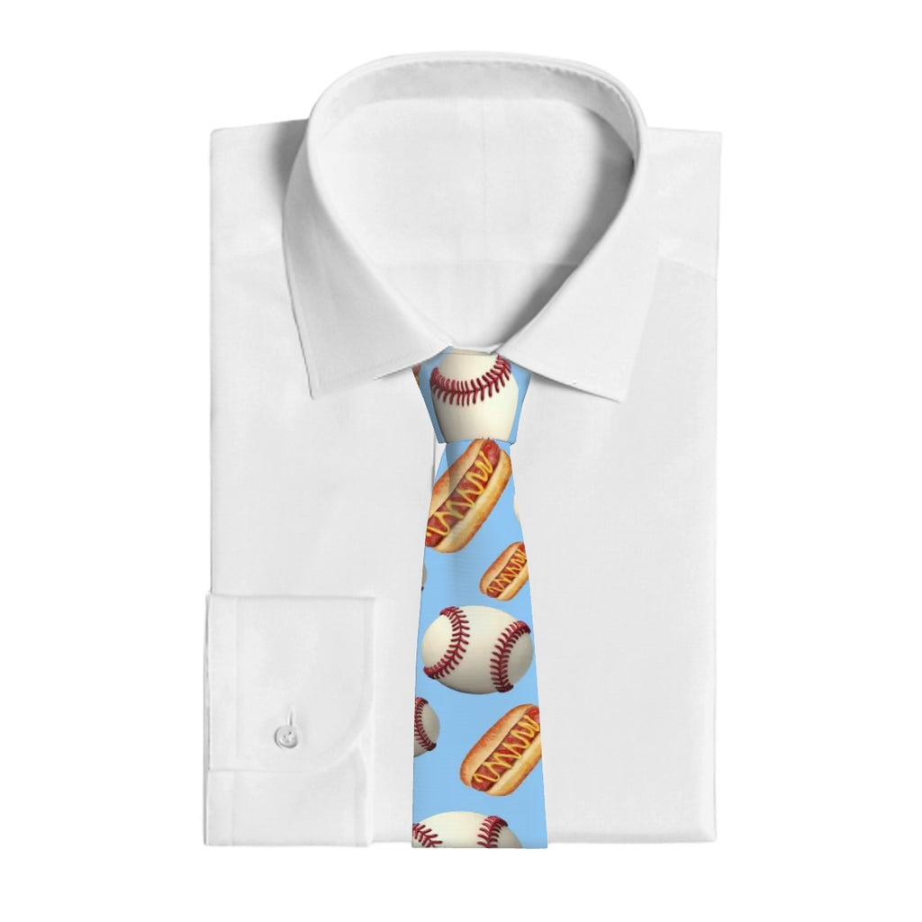 Game Day Tie - Baseballs and Hotdogs