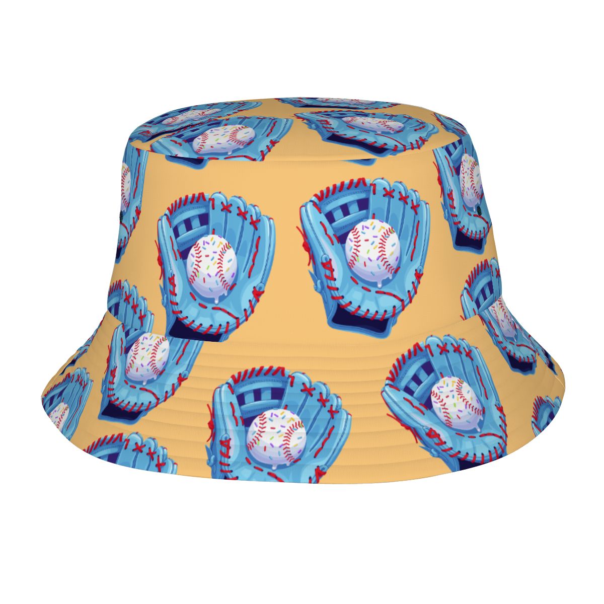 Drip Bucket Hat - Baseball Sprinkles Drip Sherbert Orange