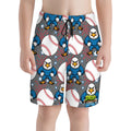 Youth Swim Shorts - Stars and Strikes Grey