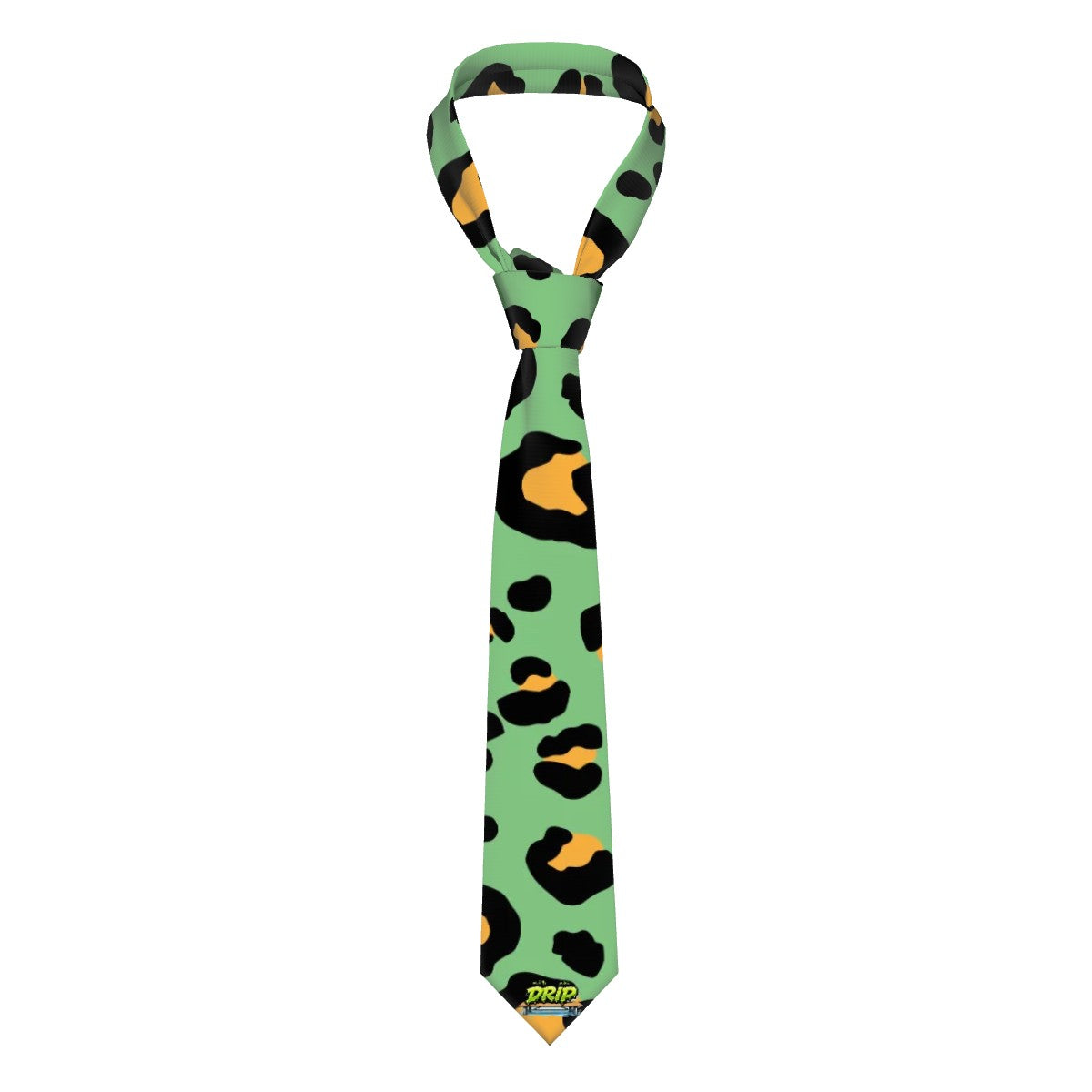 Game Day Tie - Drip Bench Leopard Jungle Green