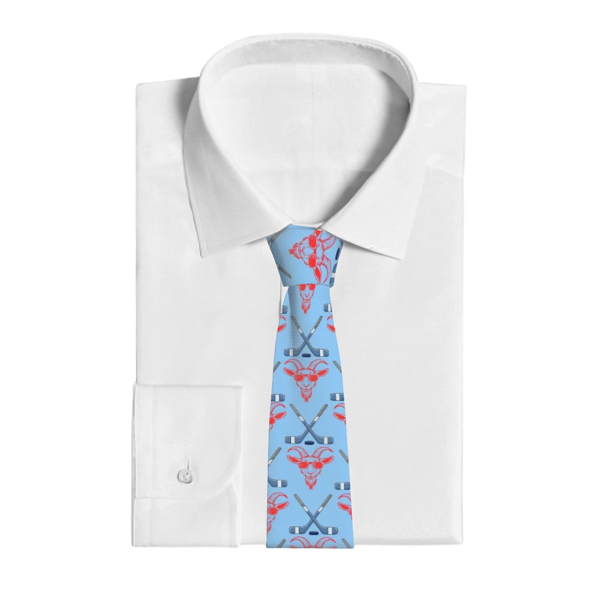 Game Day Tie - Goated Hockey Blue