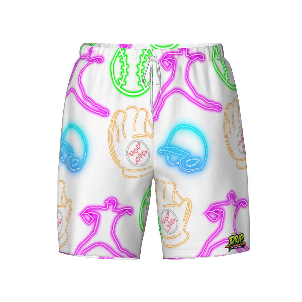W2W Pro Mesh Hybrid Shorts - White Neon Lights