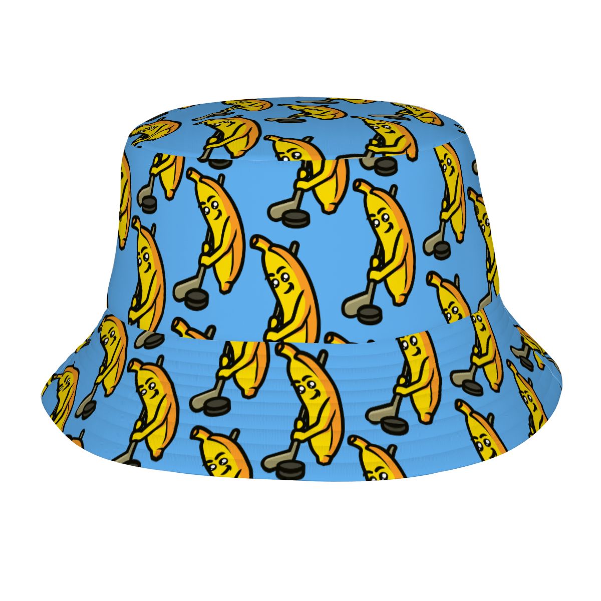 Drip Bucket Hat - Bananas for Hockey Blue