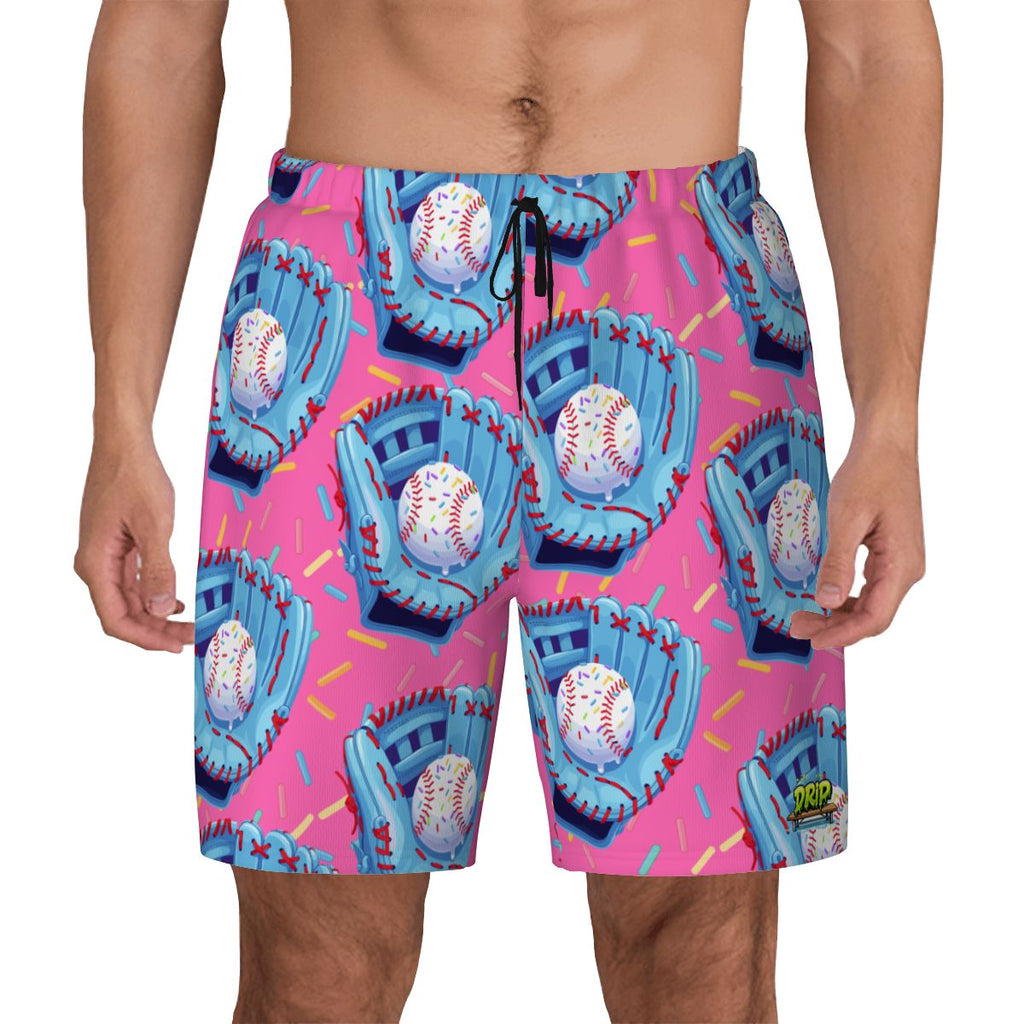 W2W Pro Mesh Hybrid Shorts - Baseball Sprinkles Drip Hot Pink