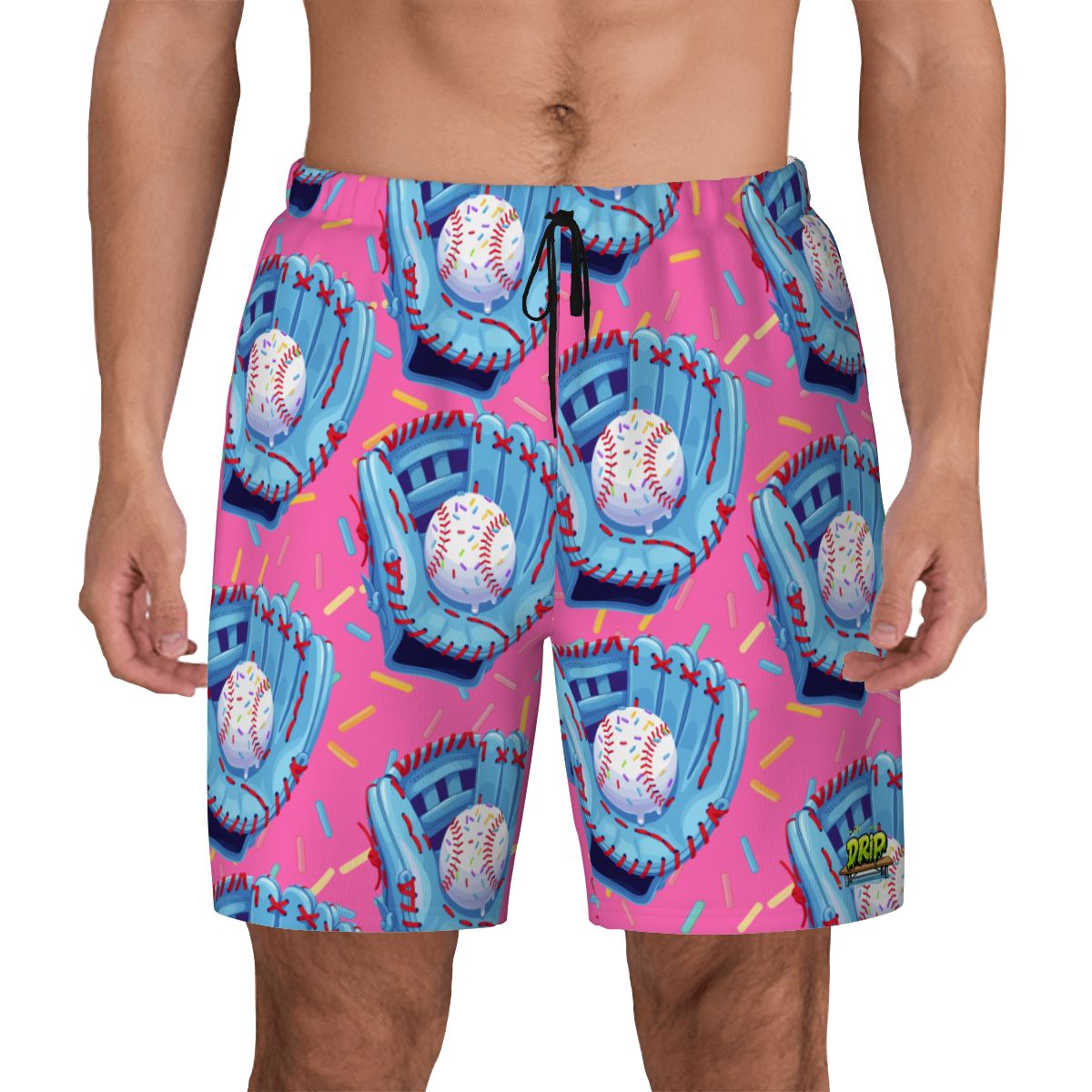 W2W Pro Mesh Hybrid Shorts - Baseball Sprinkles Drip Hot Pink