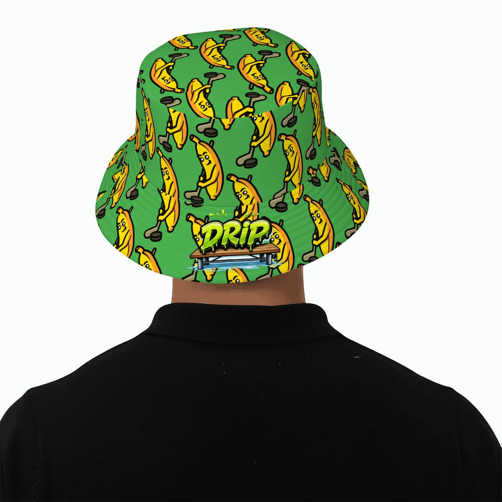 Drip Bucket Hat - Bananas for Hockey Green