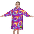 Youth Blanket Sweatshirt - Flamin Hockey Pucks Classic Purple