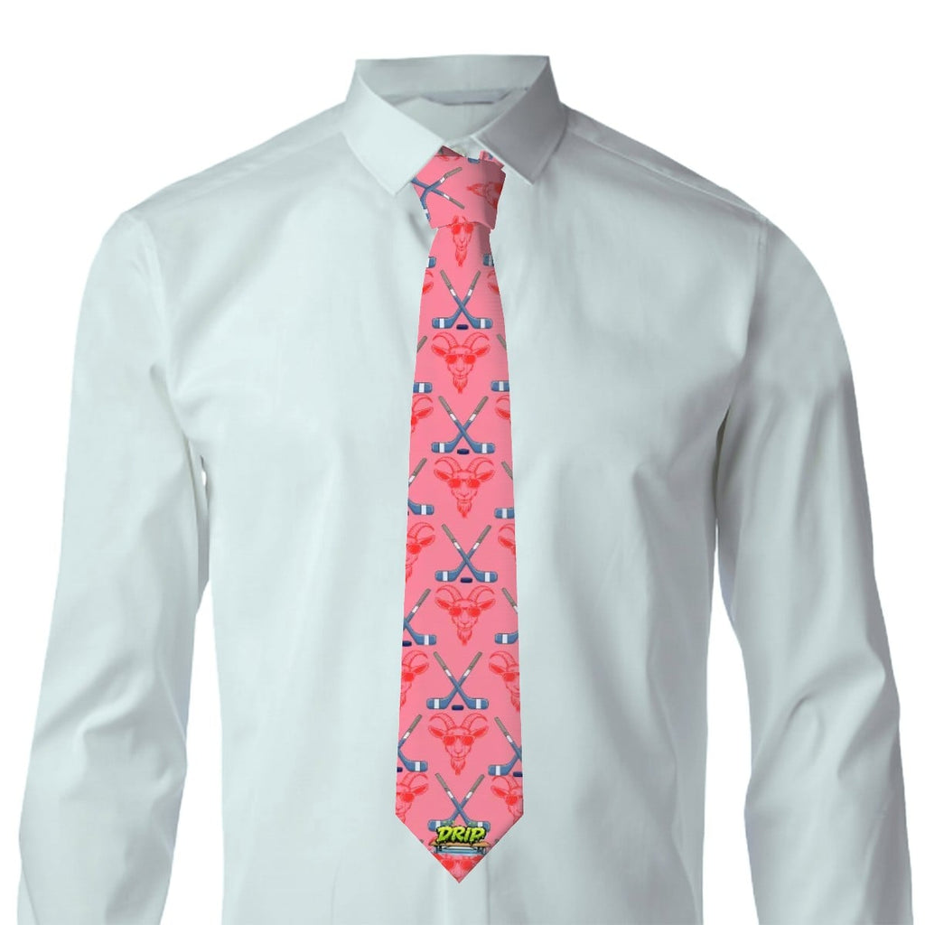 Game Day Tie - Hockey Goated Pink