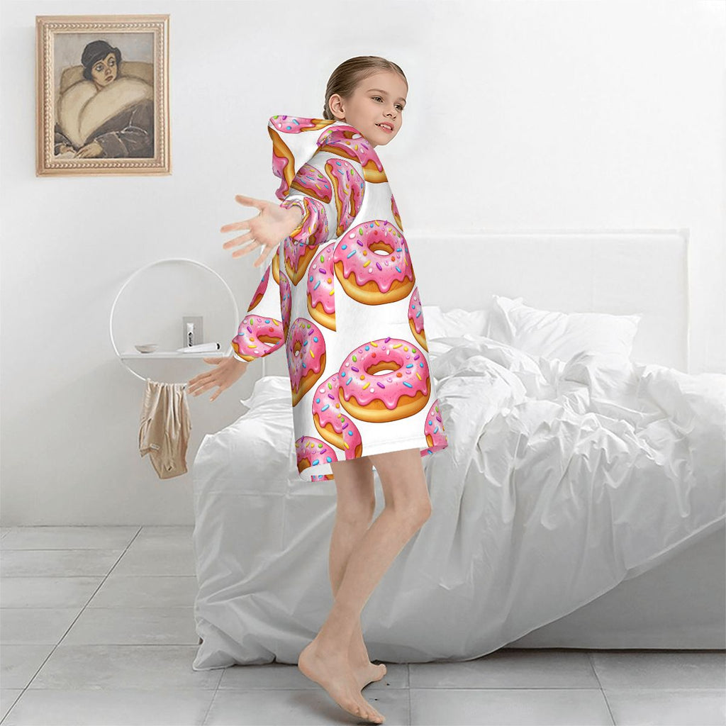 Youth Blanket Sweatshirt - Donut Drip White