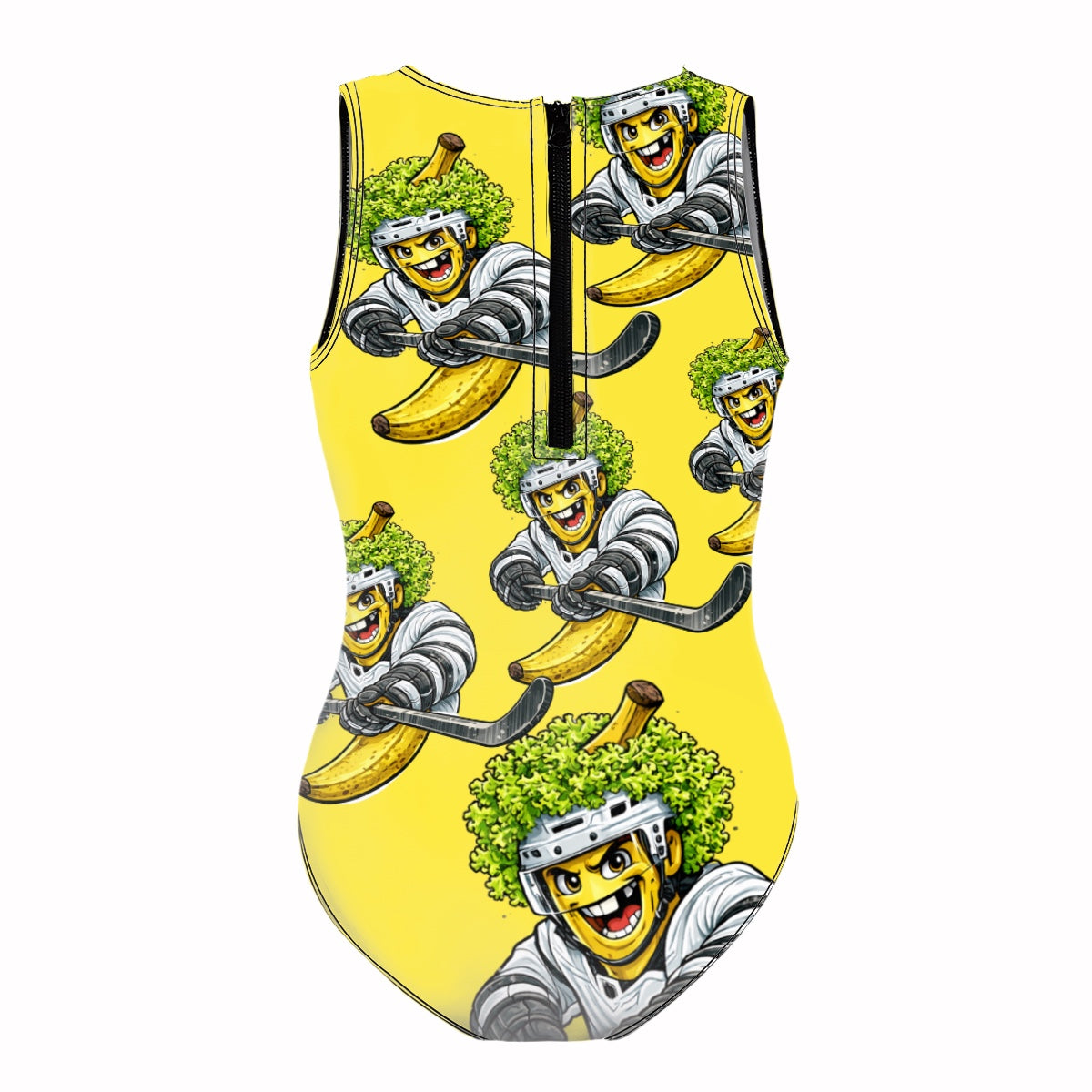 Girls One Piece Swimsuit - Banana Lettuce Flow