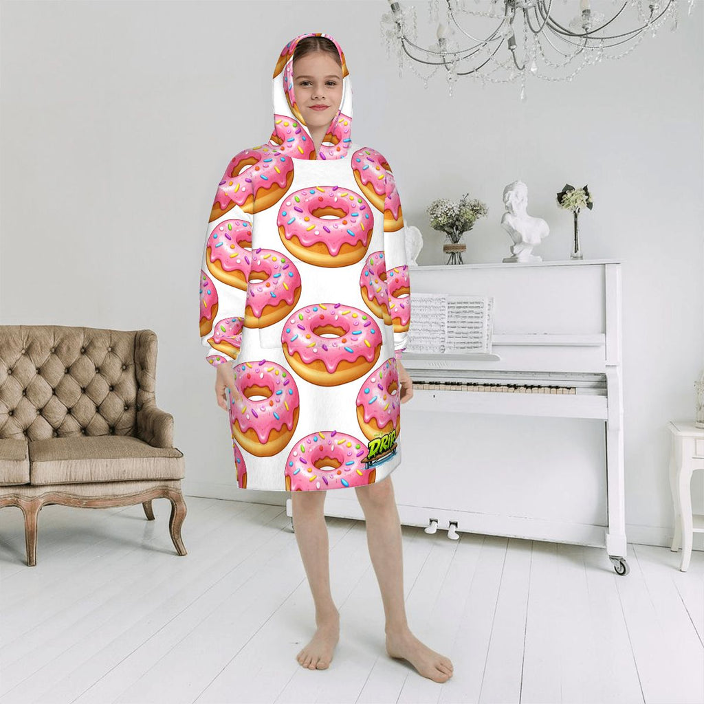 Youth Blanket Sweatshirt - Donut Drip White
