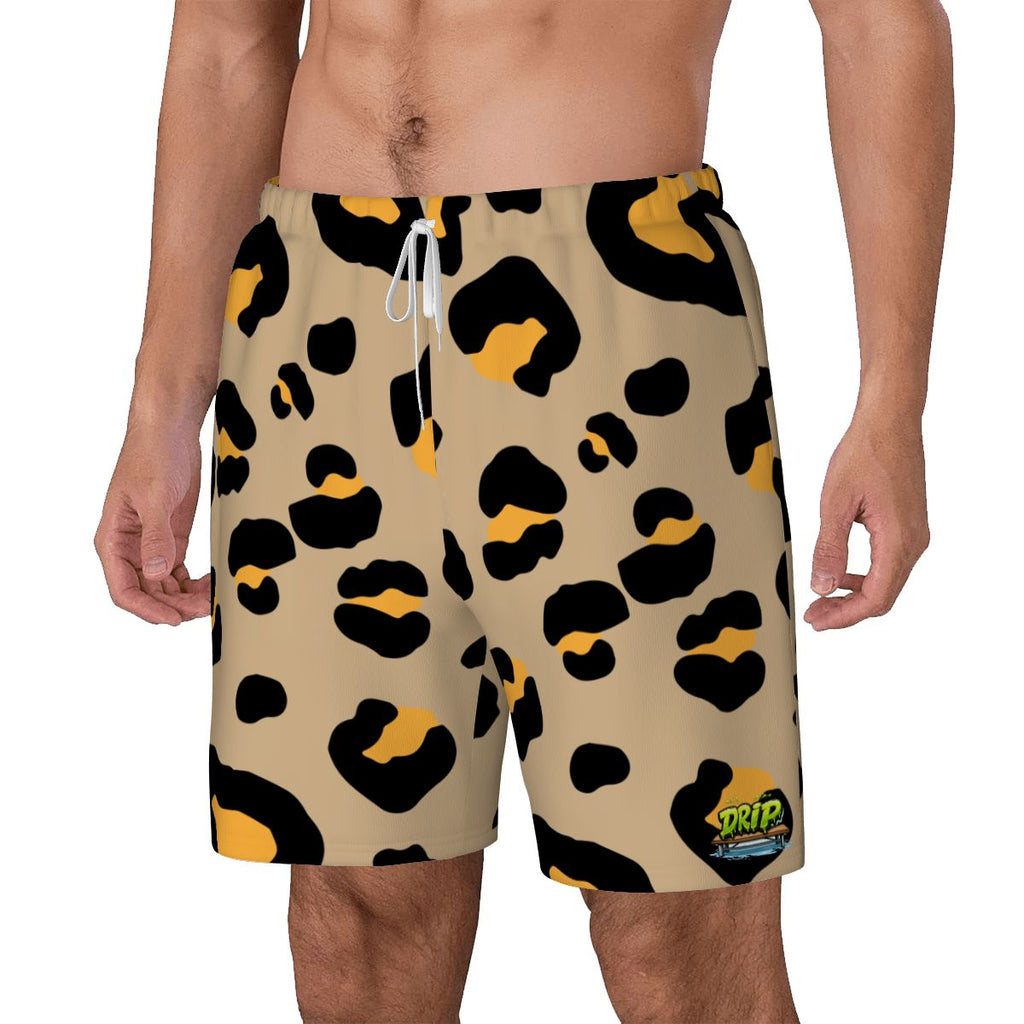 W2W Pro Mesh Hybrid Shorts - Drip Bench Leopard Khaki Tan