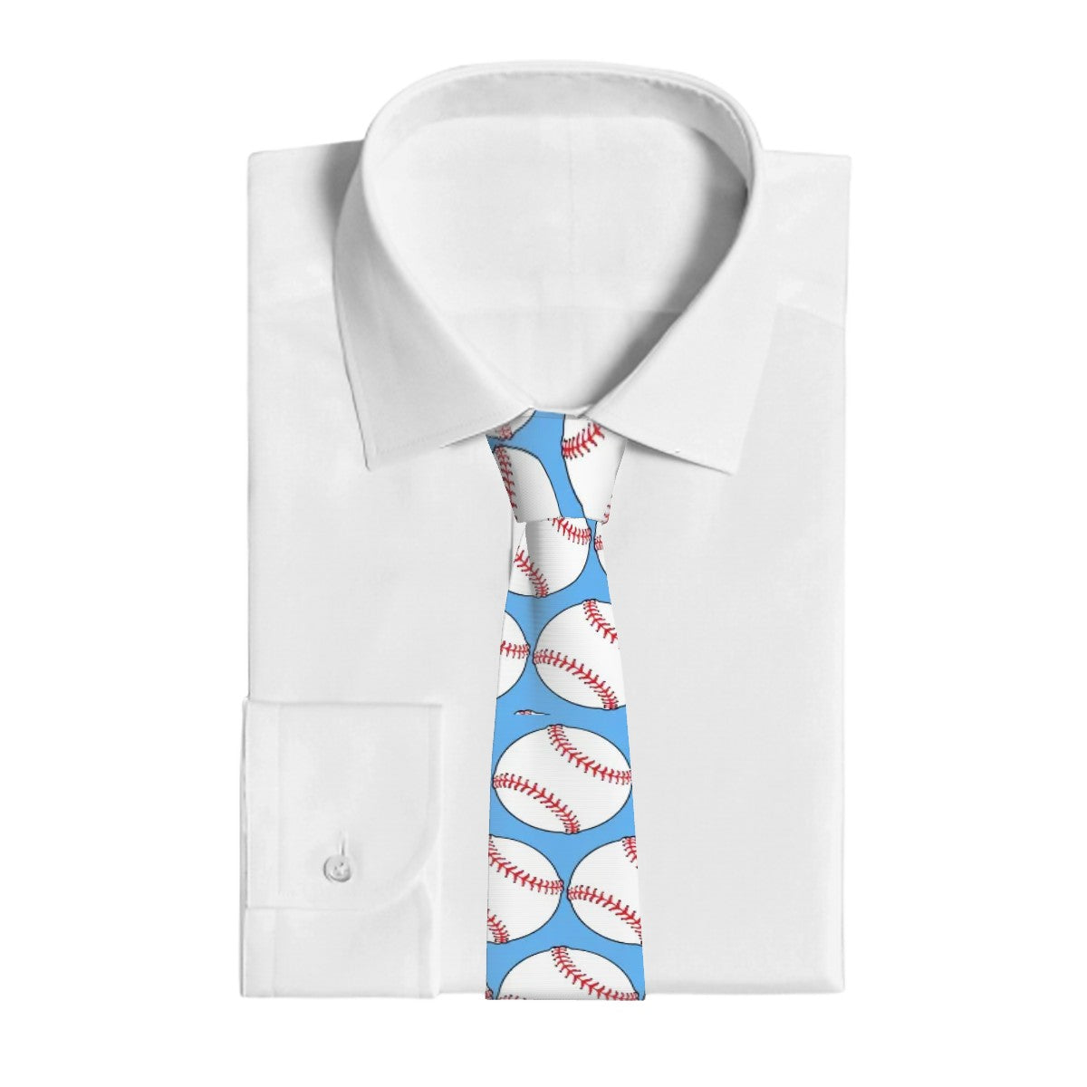 Game Day Tie - Baseballs Classic Blue