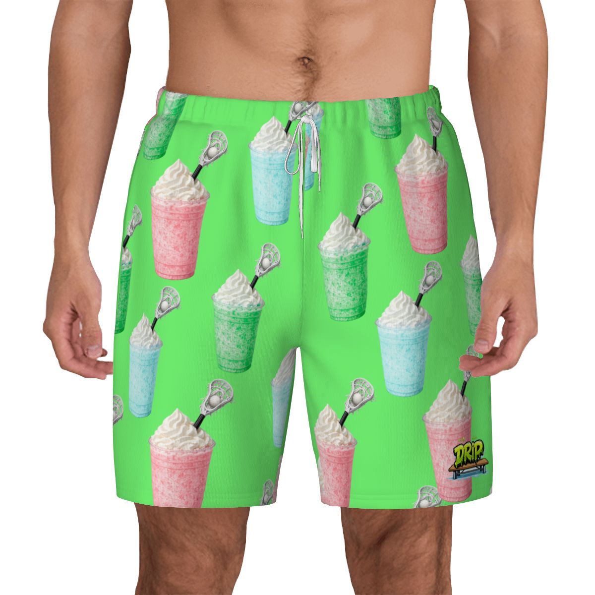 W2W Pro Mesh Hybrid Shorts - Ice Cream Lacrosse Hot Green