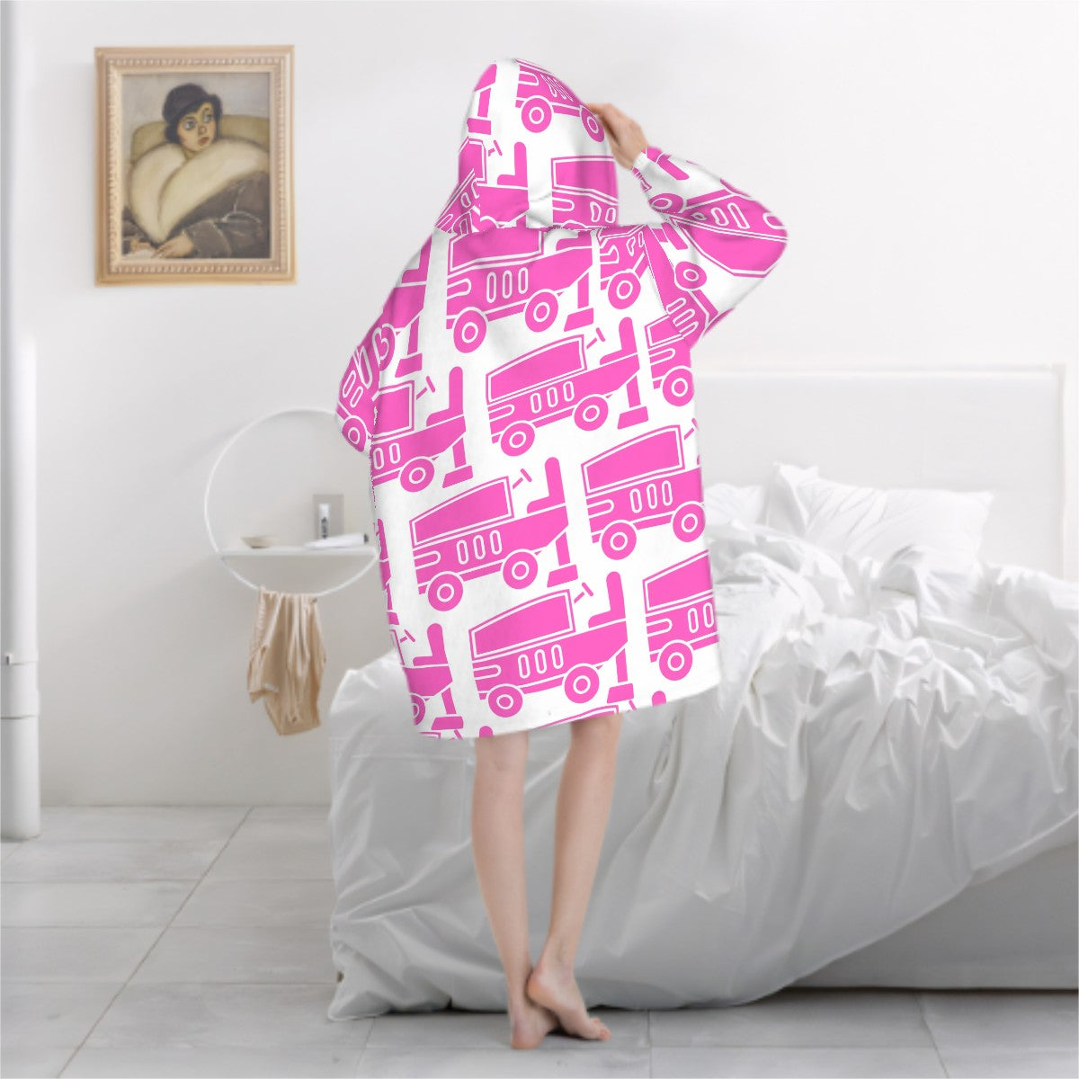 Adult Blanket Sweatshirt - Pink Rink Machine