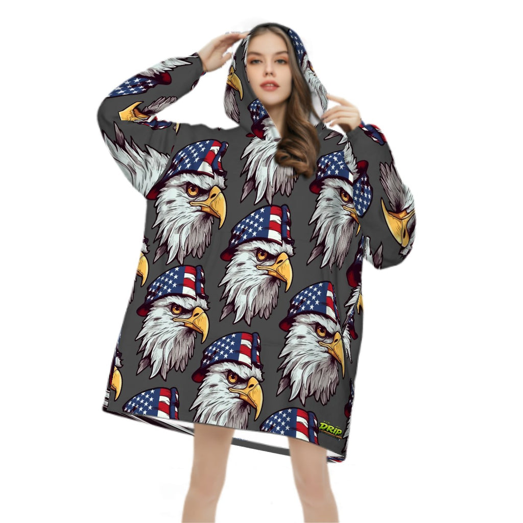Adult Blanket Sweatshirt - Eagles Fly Charcoal