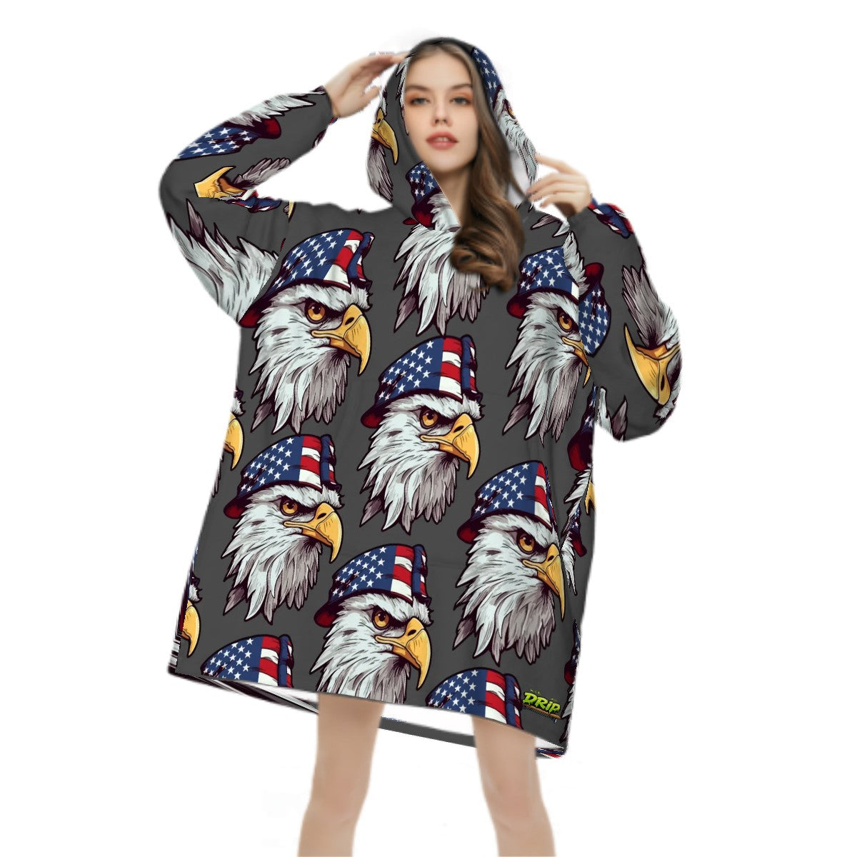 Adult Blanket Sweatshirt - Eagles Fly Charcoal