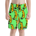 Youth Swim Shorts - Bananas for Hockey Hot Green