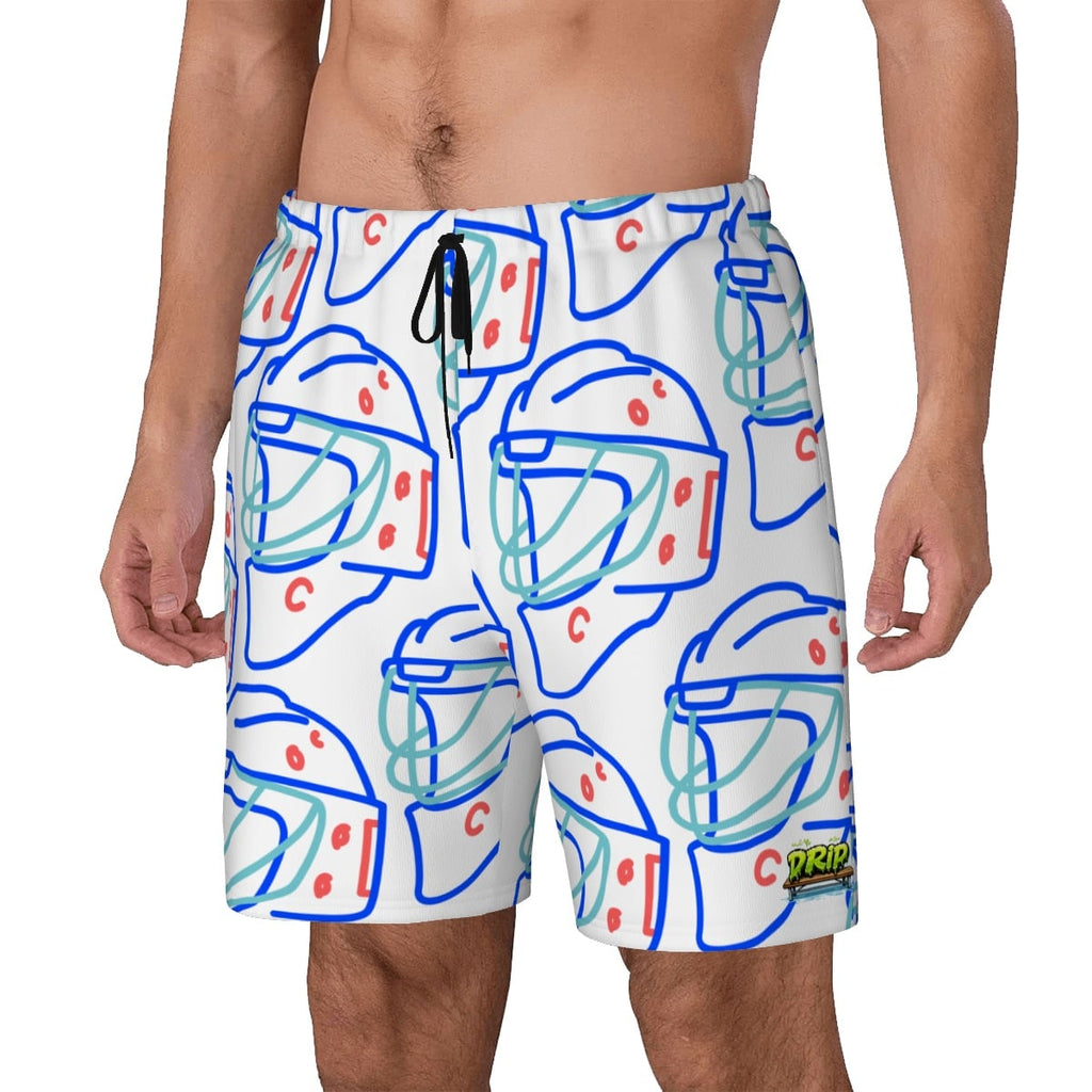 W2W Pro Mesh Hybrid Shorts - Goalie Helmet Sketch White