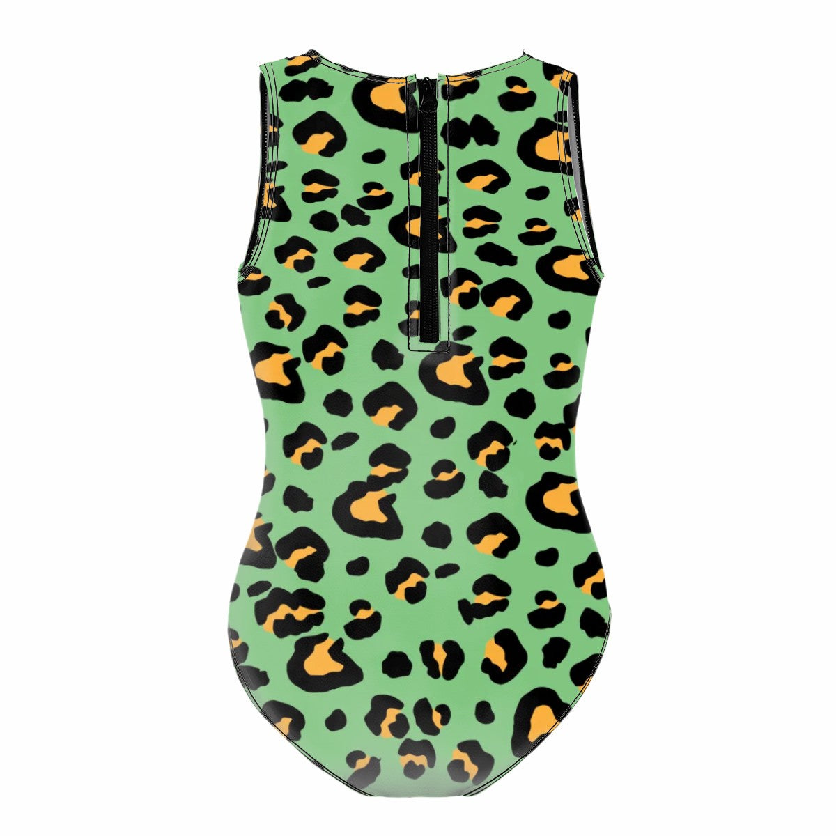 Girls One Piece Swimsuits - Drip Bench Leopard Green
