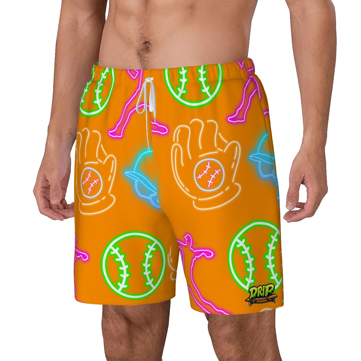 W2W Pro Mesh Hybrid Shorts - Orange Neon Lights