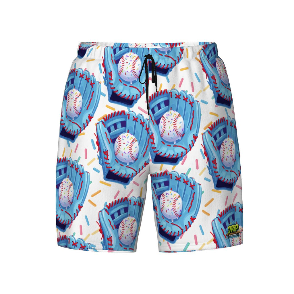 W2W Pro Mesh Hybrid Shorts - Baseball Sprinkles Drip White
