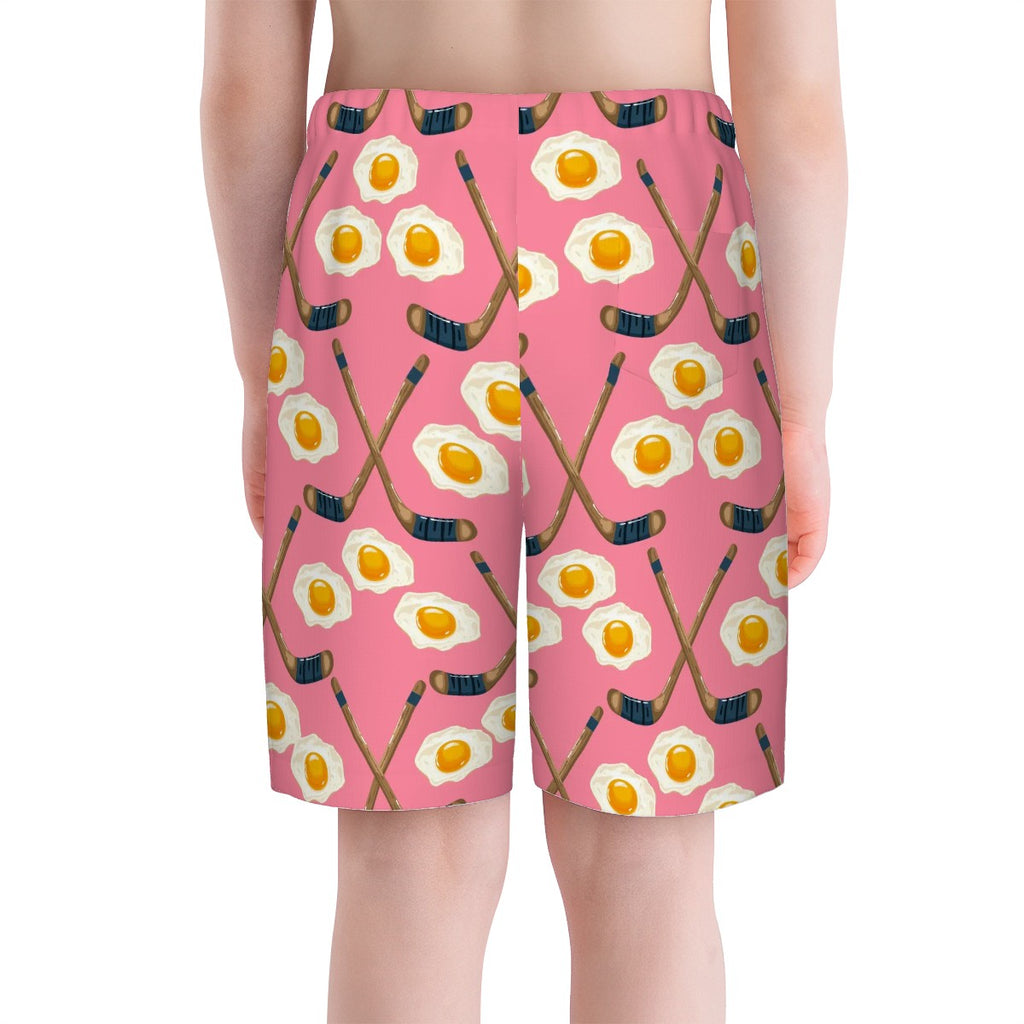 Youth Swim Shorts - Sunnyside Snipes Pink