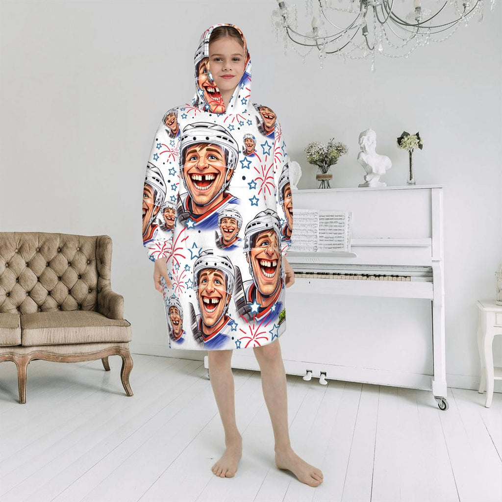 Youth Blanket Sweatshirt - Red White and Tooth