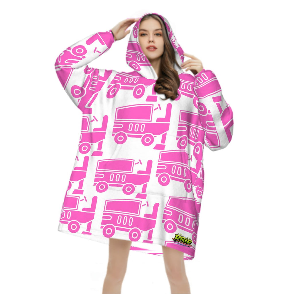 Adult Blanket Sweatshirt - Pink Rink Machine