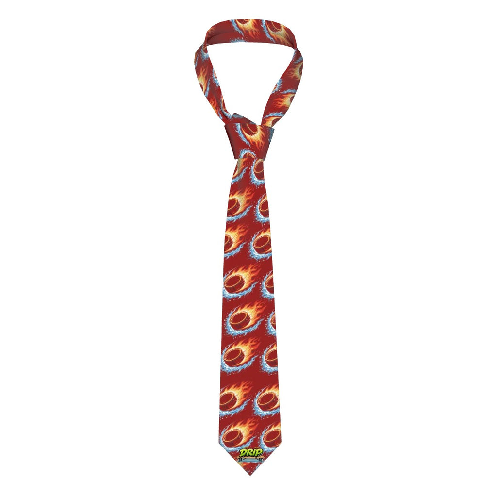 Game Day Tie - Flamin Hockey Puck Classic Red