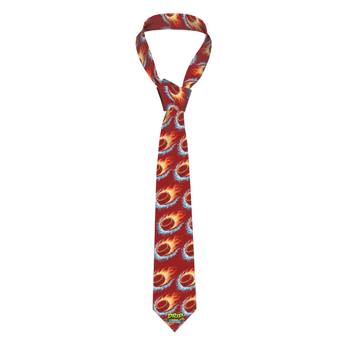 Game Day Tie - Flamin Hockey Puck Classic Red