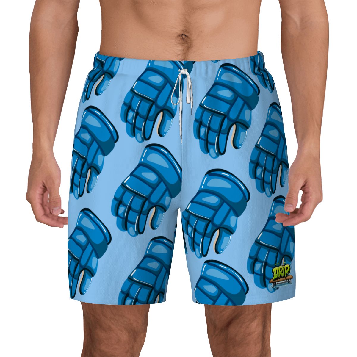 W2W Pro Mesh Hybrid Shorts - Blue Hockey Gloves Ice Blue
