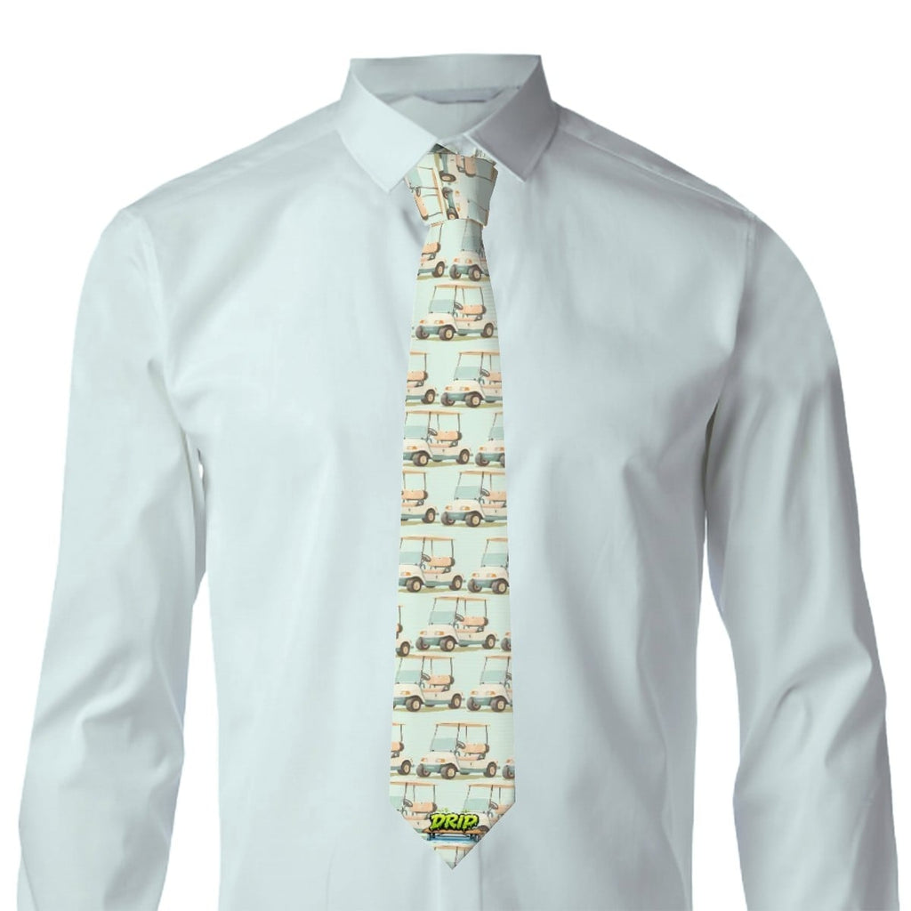 Game Day Tie - Golf Cart Seafoam Green
