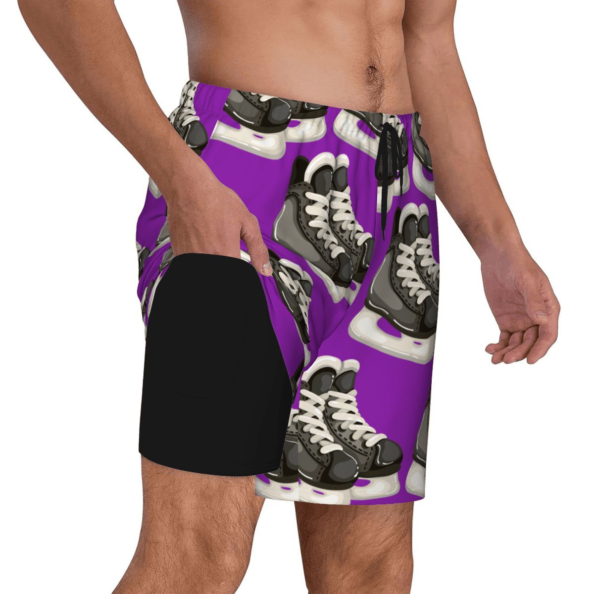 W2W Pro Mesh Hybrid Shorts - Hockey Skates Classic Purple