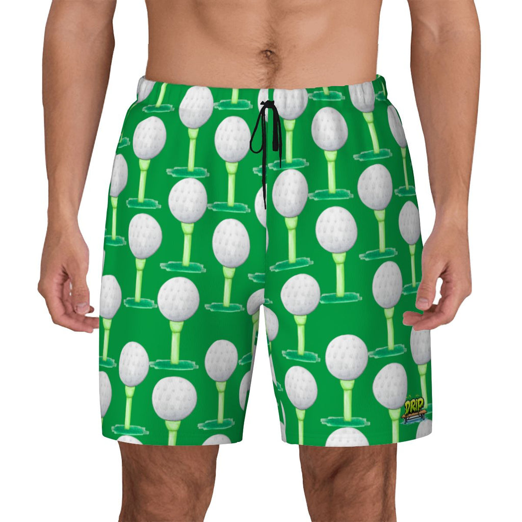 W2W Pro Mesh Hybrid Shorts - Golf Ball and Tee Classic Green