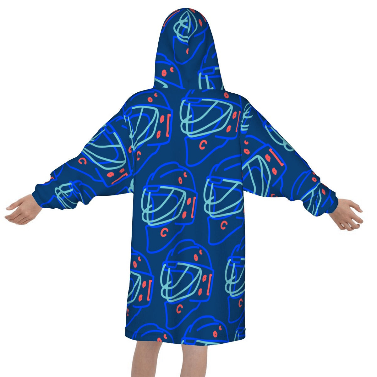 Youth Blanket Sweatshirt - Goalie Helmet Sketch Midnight