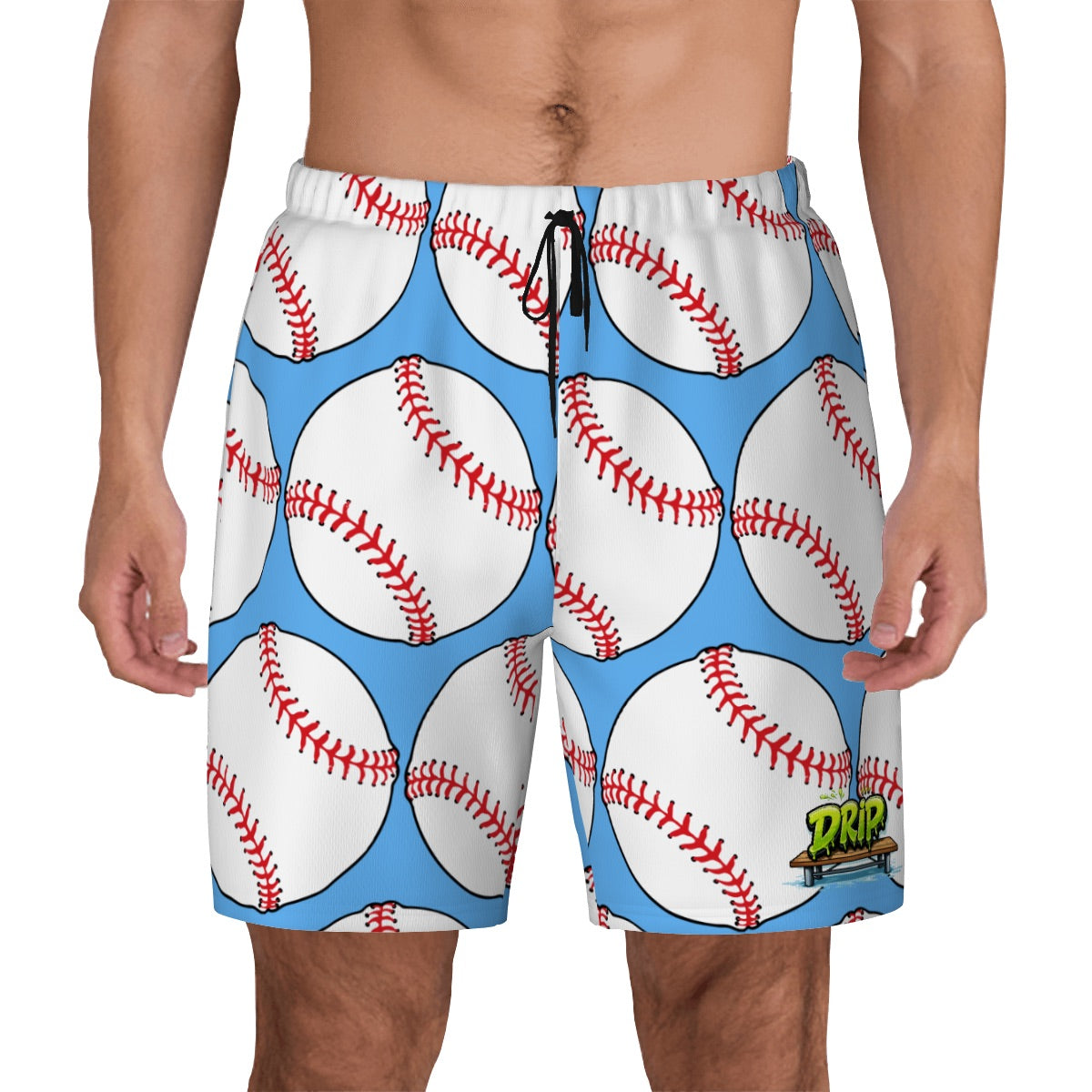 W2W Pro Mesh Hybrid Shorts - Blue Classic Baseballs