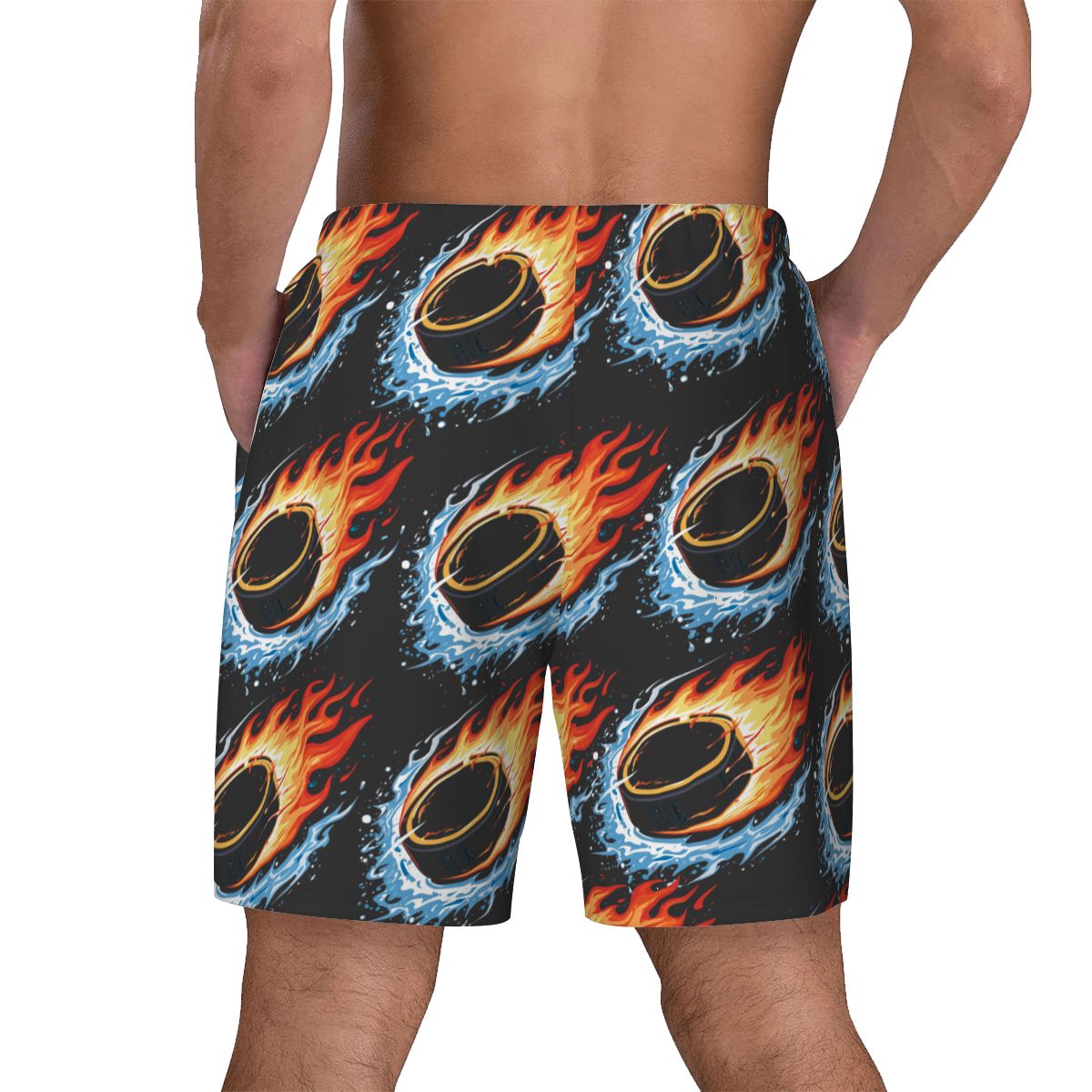 W2W Pro Mesh Hybrid Shorts - Flamin Hockey Pucks Charcoal