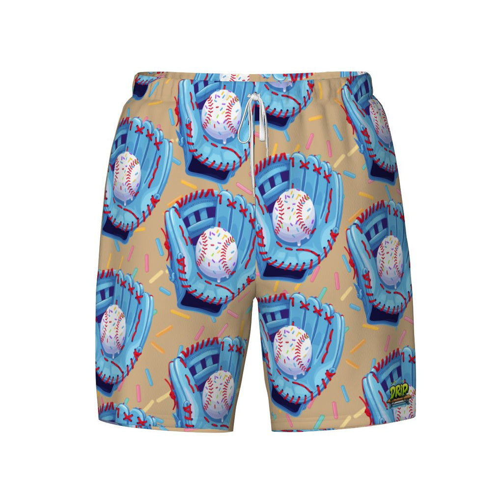 W2W Pro Mesh Hybrid Shorts - Baseball Sprinkles Drip Beige