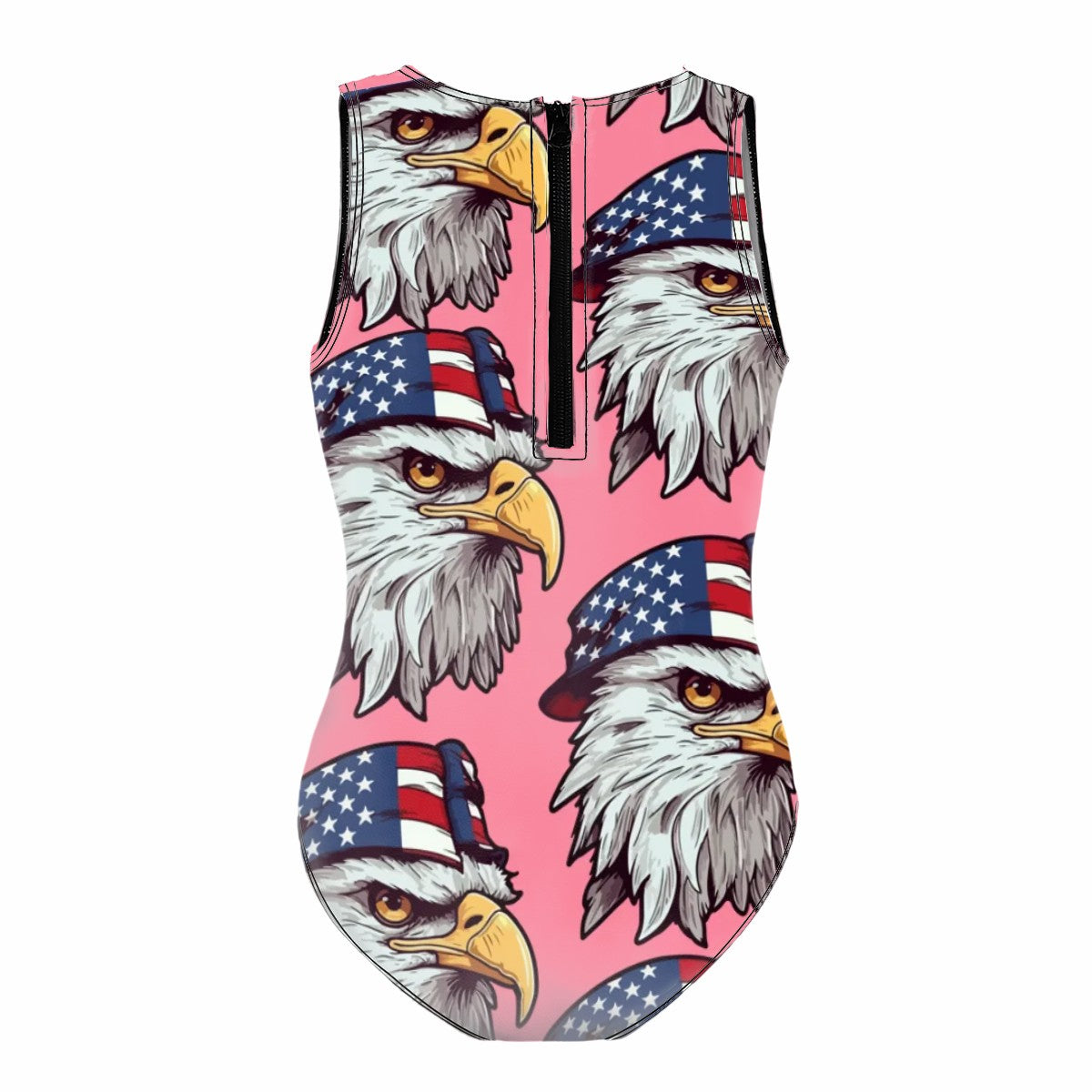 Girls One Piece Swimsuit - Eagles Fly Pink
