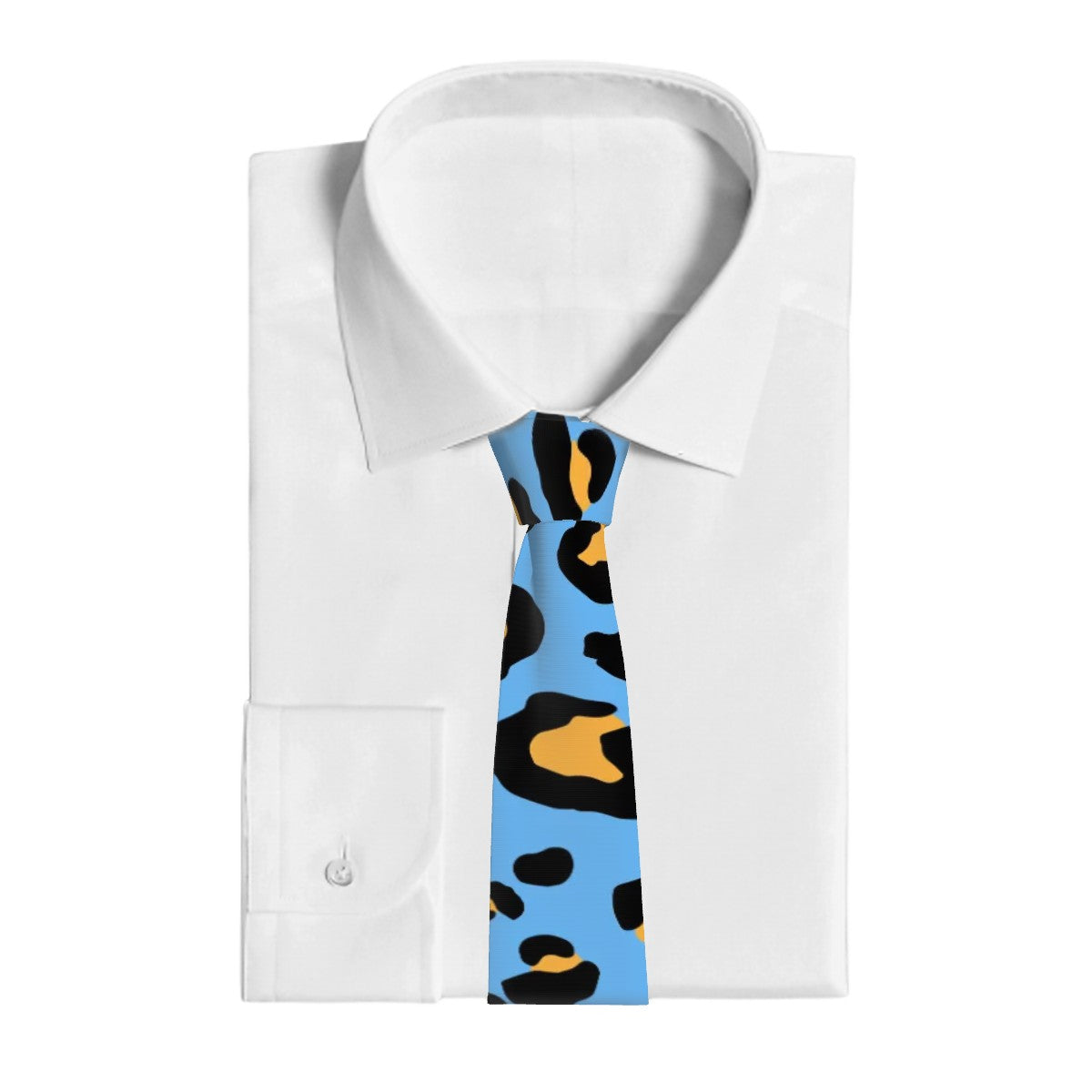 Game Day Tie - Drip Bench Leopard Sky Blue