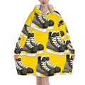 Adult Blanket Sweatshirt - Hockey Skates Classic Gold