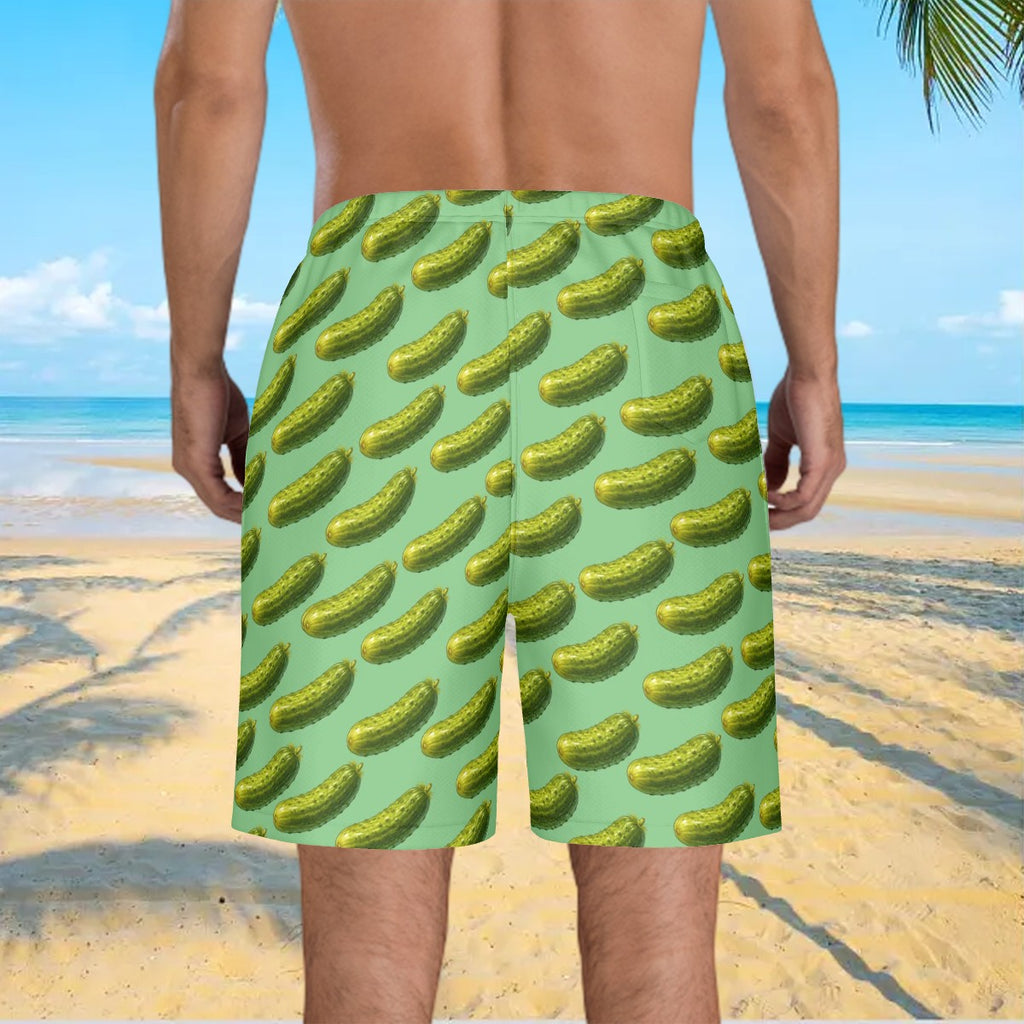 Men/Teen Swim Shorts - Pickled Green