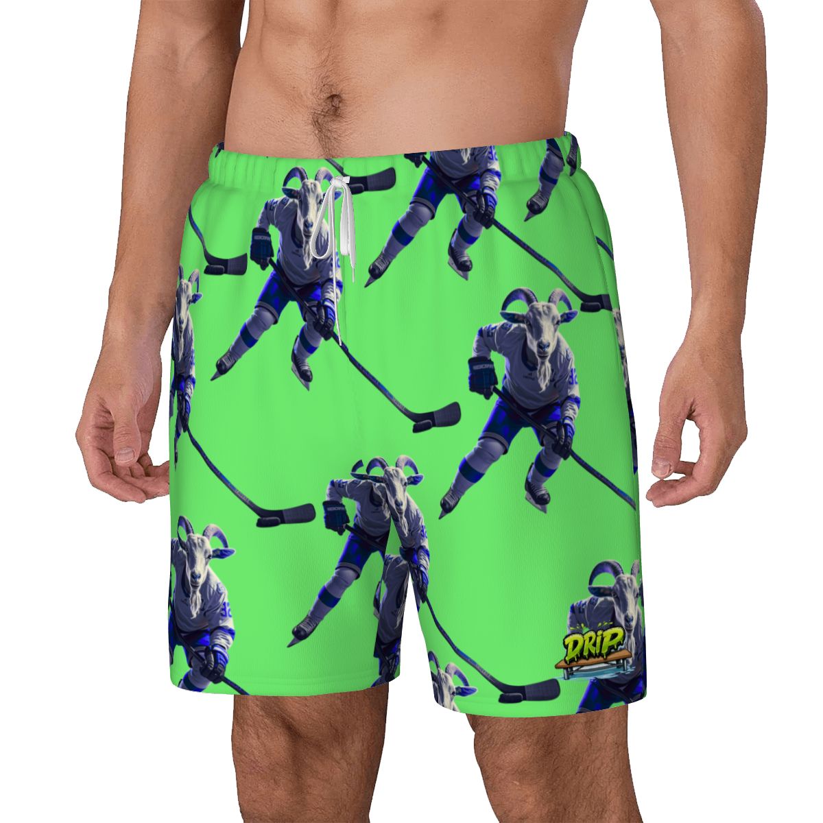 W2W Pro Mesh Hybrid Shorts - The Hockey Goat Hot Green