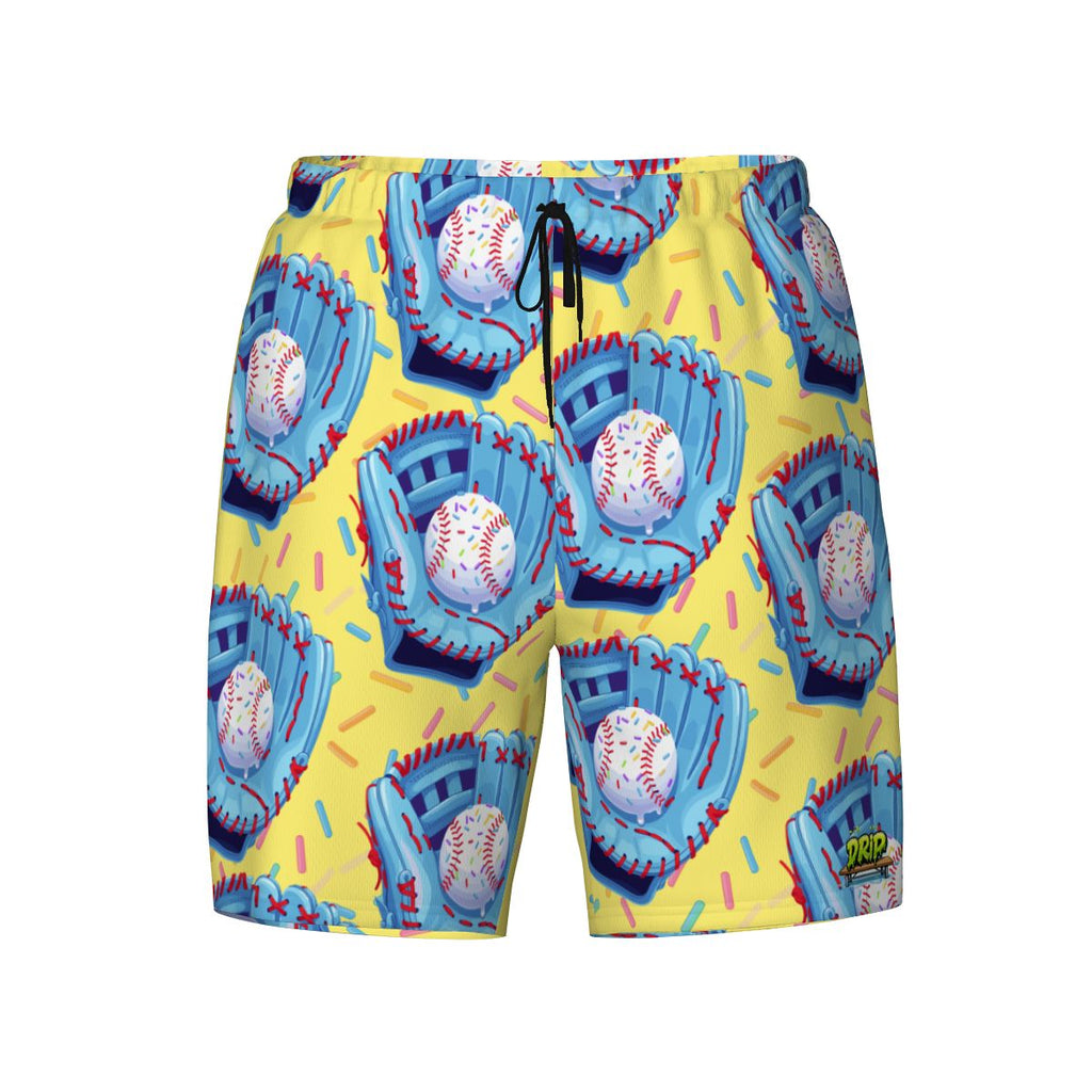 W2W Pro Mesh Hybrid Shorts - Baseball Sprinkles Drip Yellow